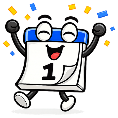 Calvin celebrating